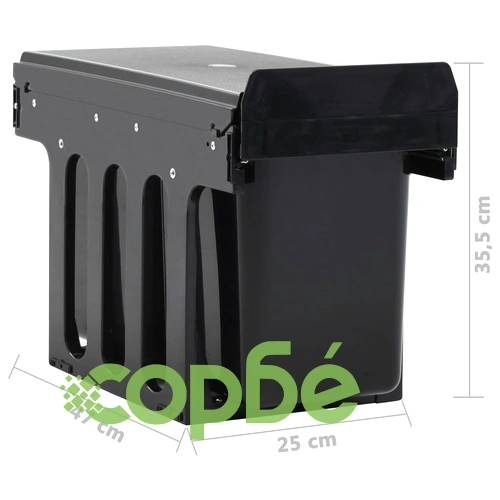 Кош за вграждане за кухненски шкаф, плавно затваряне, 20 л ➤ топ цена ➤ sorbe.bg