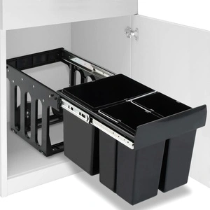 Кош за вграждане за кухненски шкаф, плавно затваряне, 48 л
