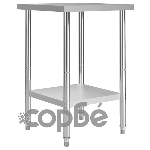 Кухненска работна маса, 60x60x85 см, неръждаема стомана ➤ топ цена ➤ sorbe.bg