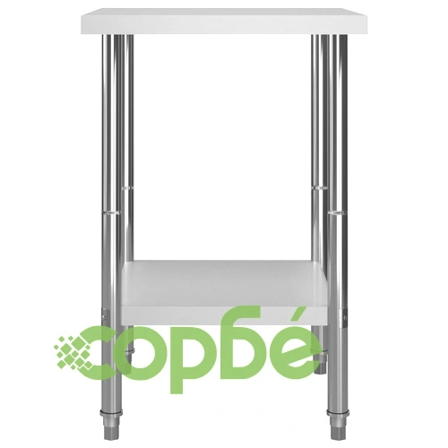 Кухненска работна маса, 60x60x85 см, неръждаема стомана ➤ топ цена ➤ sorbe.bg