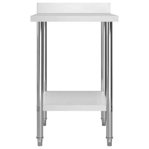 Кухненска работна маса с панел 60x60x93 см неръждаема стомана ➤ топ цена ➤ sorbe.bg