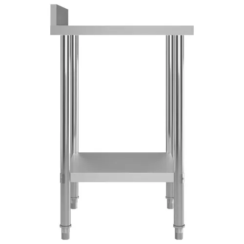 Кухненска работна маса с панел 60x60x93 см неръждаема стомана ➤ топ цена ➤ sorbe.bg