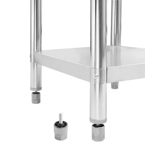 Кухненска работна маса с панел 60x60x93 см неръждаема стомана ➤ топ цена ➤ sorbe.bg