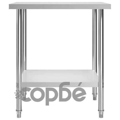Кухненска работна маса, 80x60x85 см, неръждаема стомана ➤ топ цена ➤ sorbe.bg