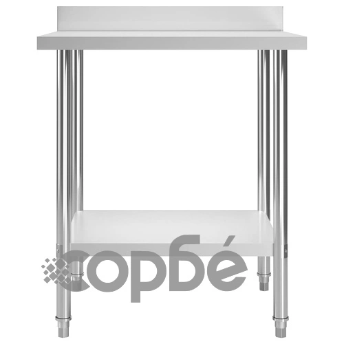 Кухненска работна маса с панел 80x60x93 см неръждаема стомана ➤ топ цена ➤ sorbe.bg