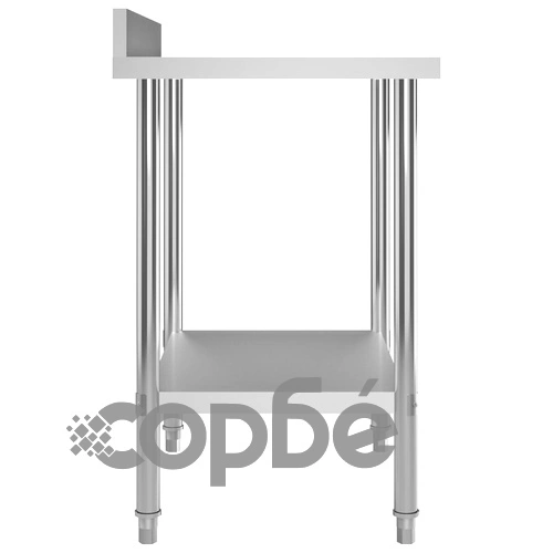 Кухненска работна маса с панел 80x60x93 см неръждаема стомана ➤ топ цена ➤ sorbe.bg