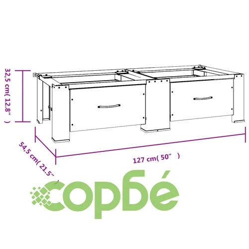 Двойна стойка за пералня и сушилня с чекмеджета, бяла ➤ топ цена ➤ sorbe.bg
