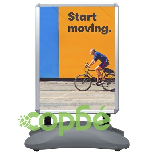 A1 постер на стойка с водна основа, сив, алуминиева сплав ➤ топ цена ➤ sorbe.bg