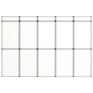 Сгъваема експо стена, 15 панела, 302x200 см, бяла
