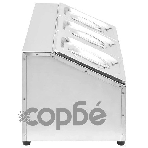 Гастронорм контейнер държач с 3 GN съда 1/6 неръждаема стомана ➤ топ цена ➤ sorbe.bg