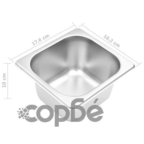 Гастронорм контейнер държач с 6 GN съда 1/6 неръждаема стомана ➤ топ цена ➤ sorbe.bg