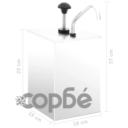 Диспенсър за сос от неръждаема стомана, 3,5 л ➤ топ цена ➤ sorbe.bg