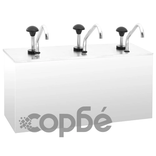 Диспенсър за сос от неръждаема стомана, 3 x 3,5 л ➤ топ цена ➤ sorbe.bg