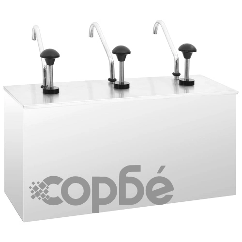 Диспенсър за сос от неръждаема стомана, 3 x 3,5 л ➤ топ цена ➤ sorbe.bg