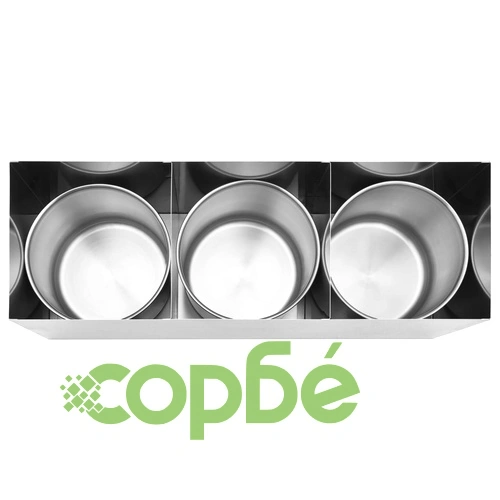 Диспенсър за сос от неръждаема стомана, 3 x 3,5 л ➤ топ цена ➤ sorbe.bg