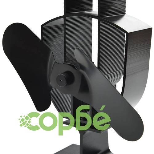 Вентилатор за печка за топъл въздух, 2 перки, черен ➤ топ цена ➤ sorbe.bg