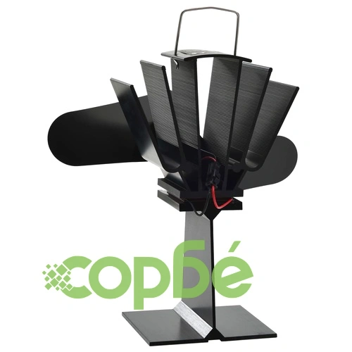 Вентилатор за печка за топъл въздух, 2 перки, черен ➤ топ цена ➤ sorbe.bg