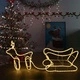 Коледна украса за открито северен елен с шейна 252 LED