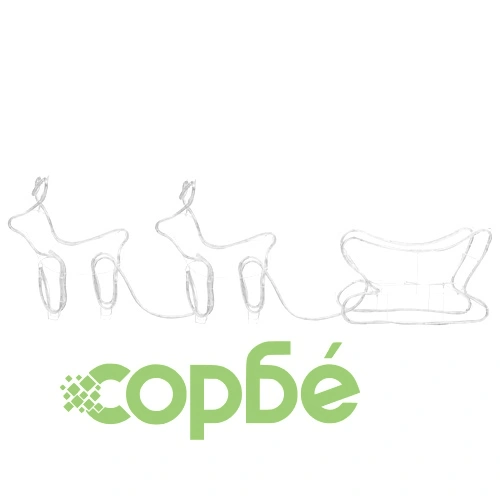 Коледна украса за открито северни елени с шейна 576 LED   ➤ топ цена ➤ sorbe.bg