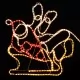Коледна украса 4 XXL светещи елена с шейна 1548 LED 500x80 см