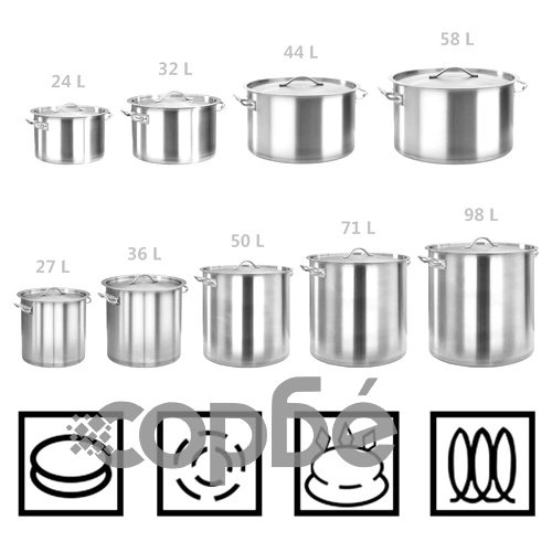 Тенджера, 24 л, 36x24 см, неръждаема стомана ➤ топ цена ➤ sorbe.bg