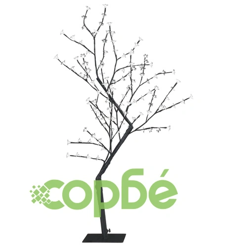 Коледно дърво, 128 топло бели LED, разцъфнала череша, 120 см ➤ топ цена ➤ sorbe.bg