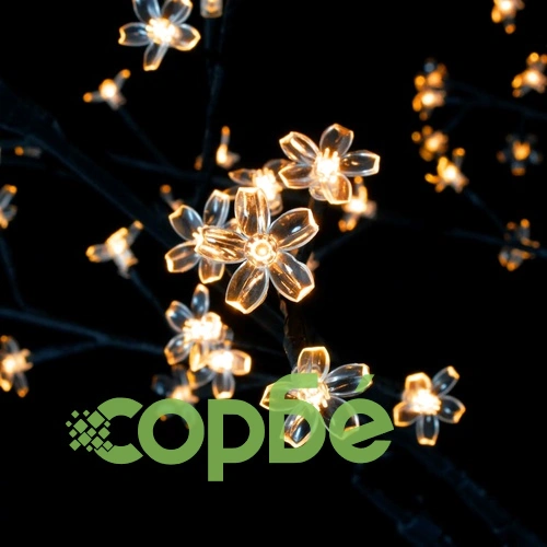 Коледно дърво, 200 LED топло бeли, разцъфнала череша, 180 см ➤ топ цена ➤ sorbe.bg