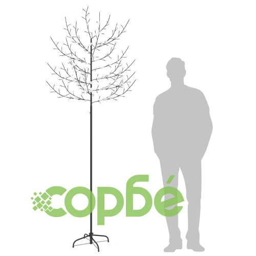 Коледно дърво, 220 LED студено бeли, разцъфнала череша, 220 см ➤ топ цена ➤ sorbe.bg
