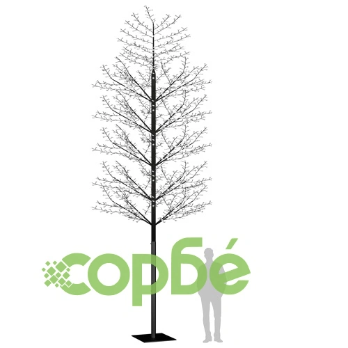 Коледно дърво, 2000 LED топло бeли, разцъфнала череша, 500 см ➤ топ цена ➤ sorbe.bg