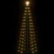 Коледна елха конус, 100 LED топло бяло, декорация, 70x180 см