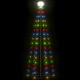 Коледна елха конус, 100 LED цветни, декорация, 70x180 см