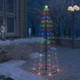 Коледна елха конус, 100 LED цветни, декорация, 70x180 см