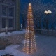 Коледна елха конус, 136 LED топло бяло, декорация, 70x240 см