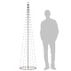 Коледна елха конус, 136 LED цветни, декорация, 70x240 см