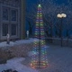 Коледна елха конус, 136 LED цветни, декорация, 70x240 см