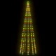 Коледна елха конус, 330 LED цветни, декорация, 100x300 см