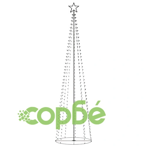 Коледна елха конус, 400 LED цветни, декорация, 100x360 см ➤ топ цена ➤ sorbe.bg