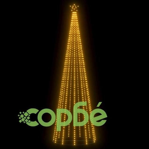 Коледна елха конус, 752 LED топло бяло, декорация, 160x500 см ➤ топ цена ➤ sorbe.bg