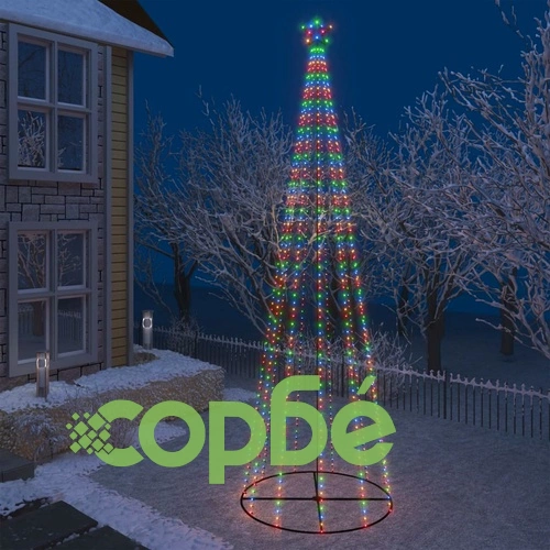Коледна елха конус, 752 LED цветни, декорация, 160x500 см ➤ топ цена ➤ sorbe.bg