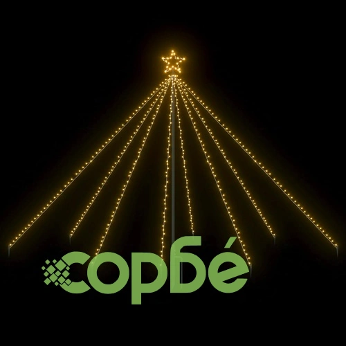 Коледна елха водопад за закрито и открито 400 LED 2,5 м ➤ топ цена ➤ sorbe.bg