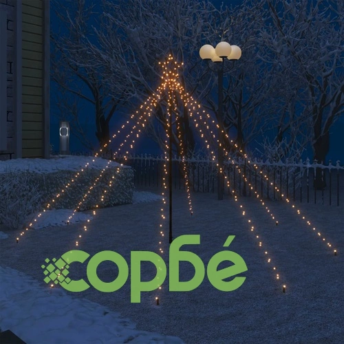 Коледна елха водопад за закрито и открито 400 LED 2,5 м ➤ топ цена ➤ sorbe.bg