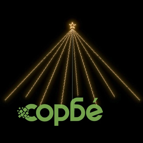 Коледна елха водопад за закрито и открито 576 LED 3,6 м ➤ топ цена ➤ sorbe.bg