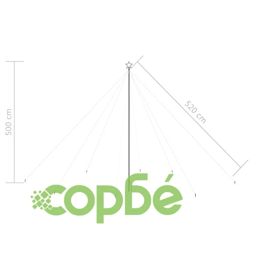 Коледна елха водопад за закрито и открито 800 LED 5 м ➤ топ цена ➤ sorbe.bg