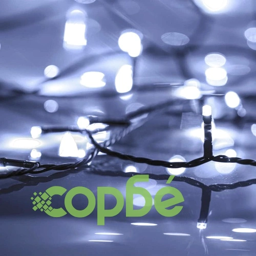 Светещ стринг 2000 LED закрито и открито 200 м IP44 студено бял ➤ топ цена ➤ sorbe.bg