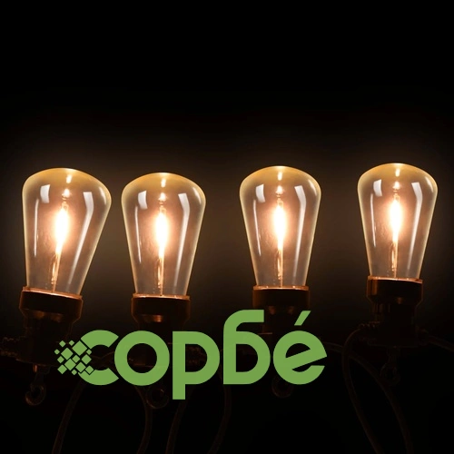 Градински парти лампички, 20 бр, овални, коледна украса, 23 м ➤ топ цена ➤ sorbe.bg