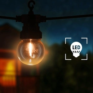 Градински парти лампички, 60 бр, кръгли, коледна украса, 59 м