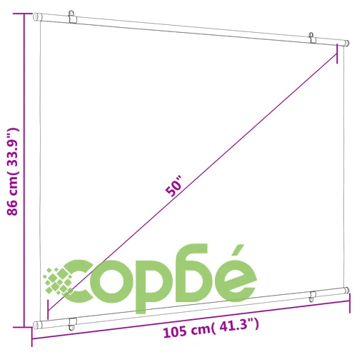 Прожекционен екран 50 4:3 ➤ топ цена ➤ sorbe.bg