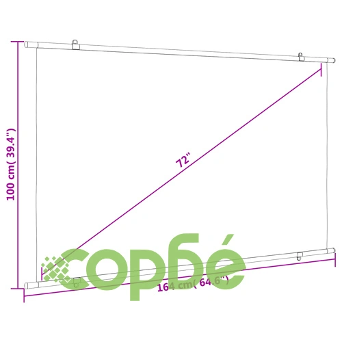 Прожекционен екран 72 16:9 ➤ топ цена ➤ sorbe.bg