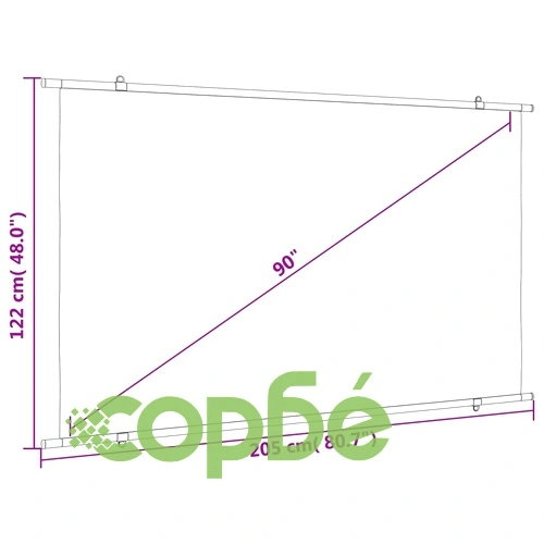 Прожекционен екран 90 16:9 ➤ топ цена ➤ sorbe.bg