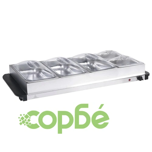 Бюфет за топло сервиране неръждаема стомана 400 W 3x2,5 л+2x1 л ➤ топ цена ➤ sorbe.bg